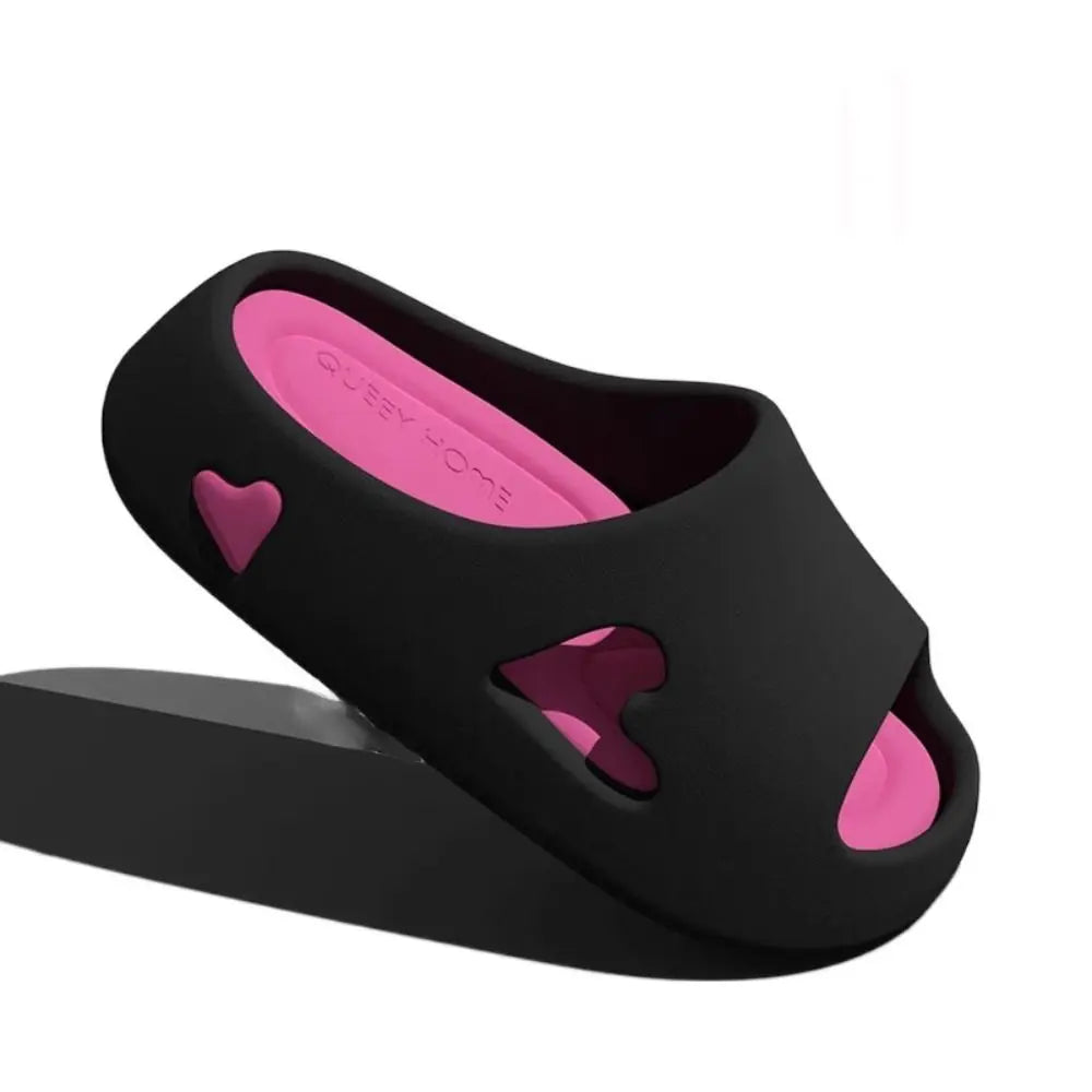 2024 Fashion Women's Slippers Sandals Beach Slides Solid Color Non-slip Thick Shower Shoes for Summer Home Outside