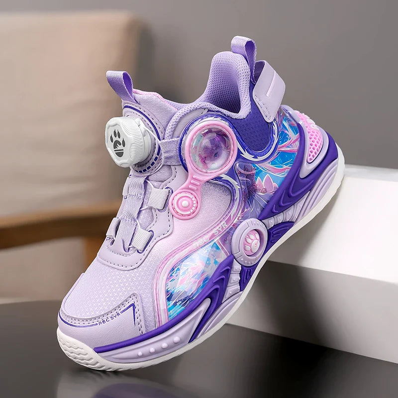 Childrens Basketball Shoes Fashion Girls Training Non Slip Sole Cushioned Sneakers Snug Soft Running Shoes for Kid