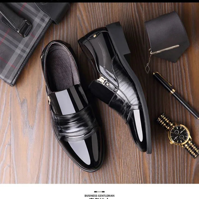 Shoes for Men Shoes Leather Shoes Business Dress Shoes All-Match Casual Shock-Absorbing Wear-Resistant Footwear Chaussure Homme (Available)