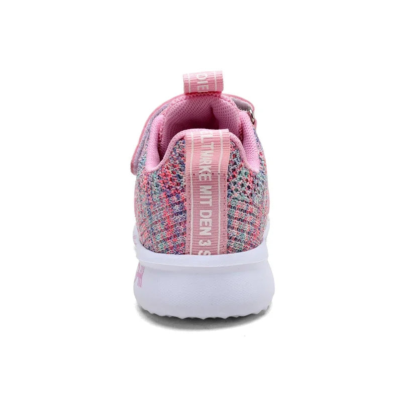2025 Girls Casual Shoes Children Light Mesh Sneakers Kids Summer Autumn Tenis Cute Sport Cartoon Running Sock Footwear Female