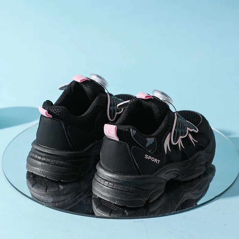 Girl's Sneakers School Running Versatile Kids Basketball Shoes Breathable Children's Sports Shoes Fashion Simple Causal Sneakers