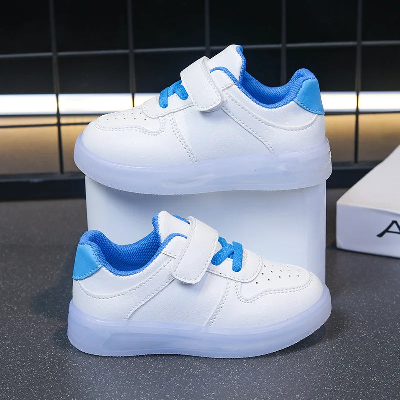 Zapatos Fashion Girls' Sneakers 2025 Spring New Kids Luminous Shoes Breath Boys Shoes Anti Slip Girls Casual Shoe Кроссовки