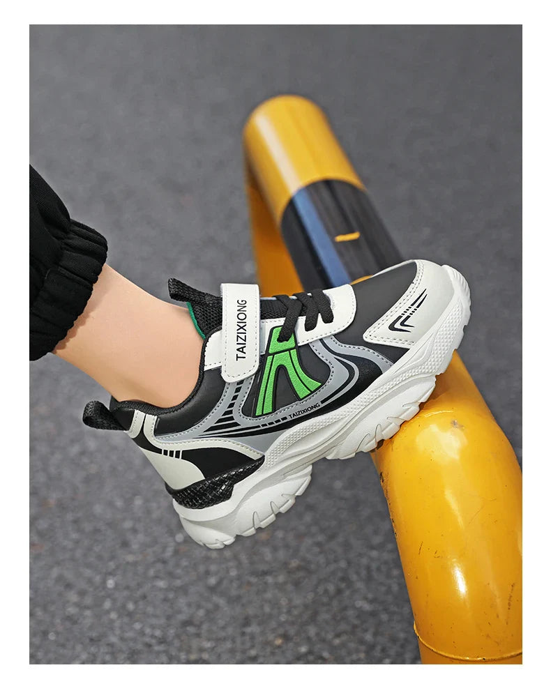 Kids Sneakers Casual Sports Shoes for Children 2025 New Design PU Leather Sneakers Boys Fashion Printed Running Shoes Trainers