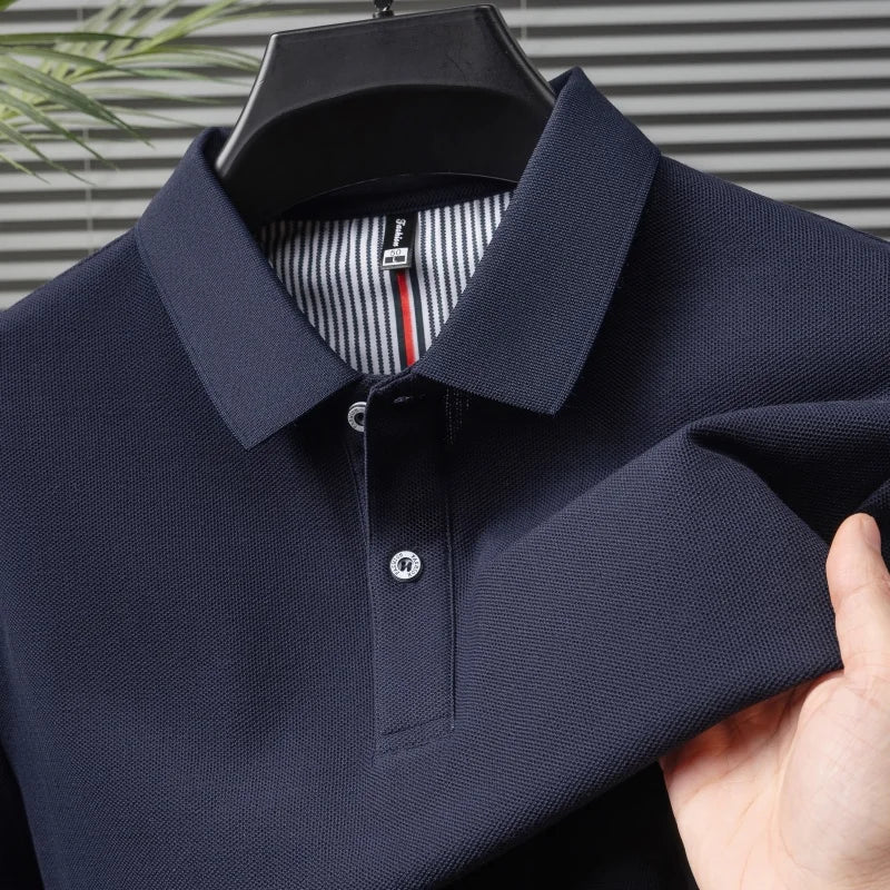 100% cotton high-quality brand summer new comfortable and breathable polo shirt men's golf business casual hot selling short top
