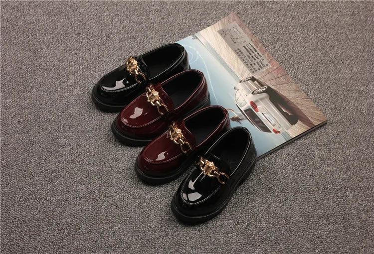 Children's Shoes Girls Autumn Princess Fashion Leather Shoes Kids Soft Sole British Style Black Student Performance Shoes