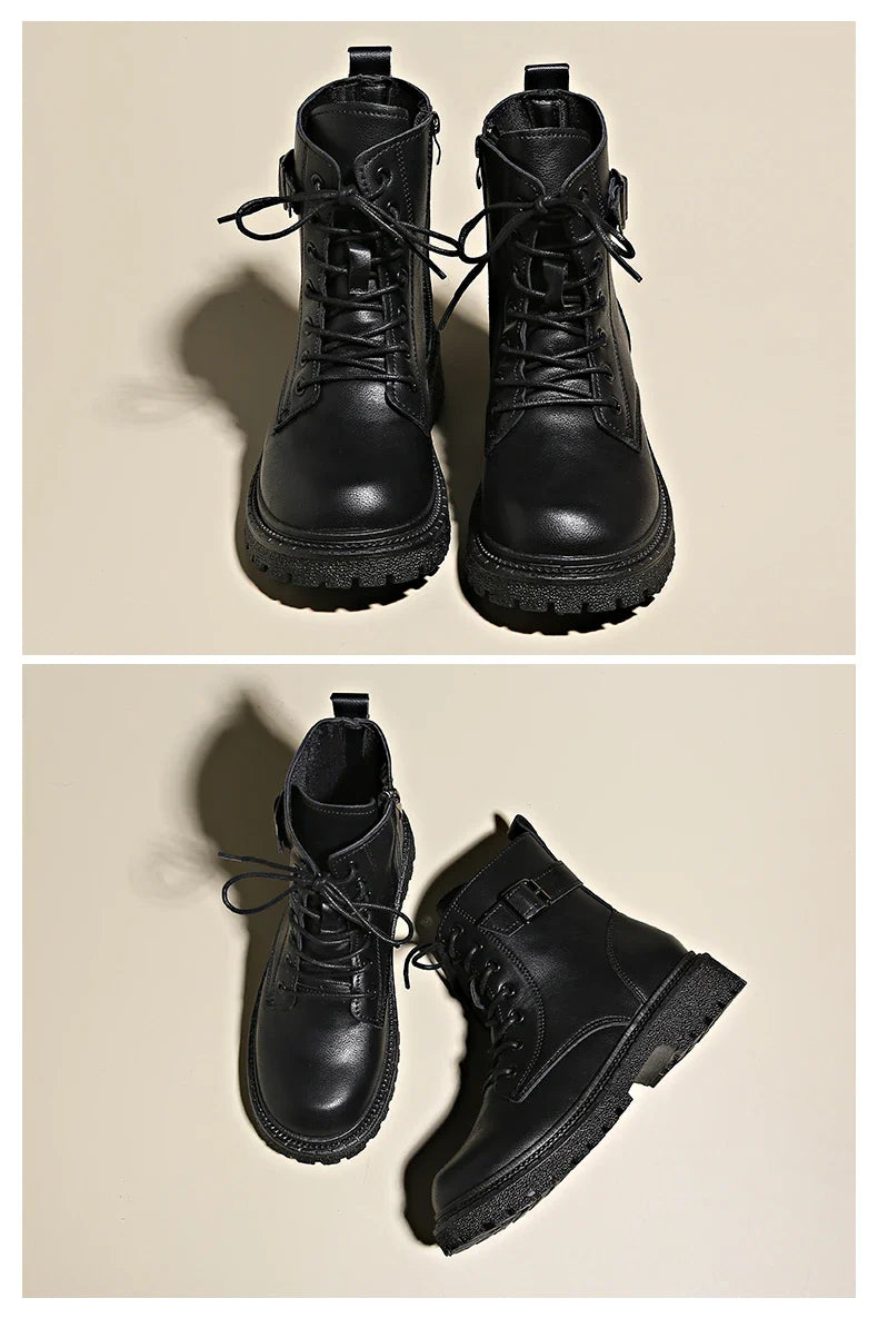 Women Boots 2024 Autumn Winter New Fashion Classic Short Boot Handsome Ankle Boot Work Clothes Shoe Botas de mujer black boots