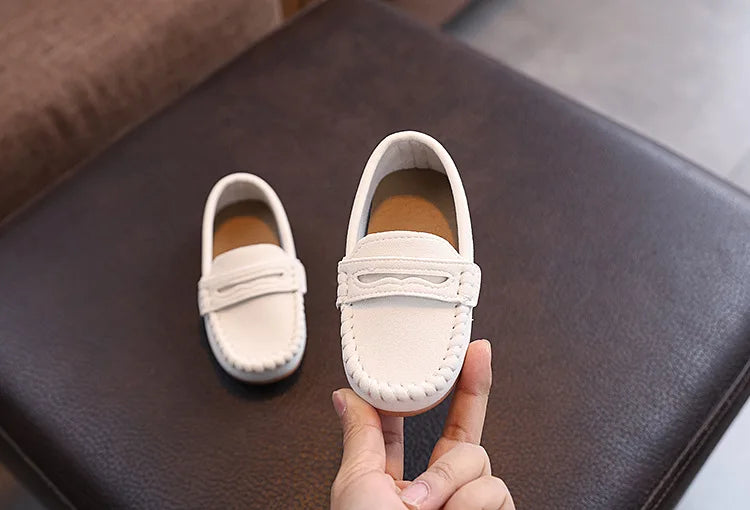 Children Moccasin Shoes Boys Flats Loafers Non-slip Tassels Cute Kids Casual Leather Shoes Soft Slip-on Pleated Solid Color 2025