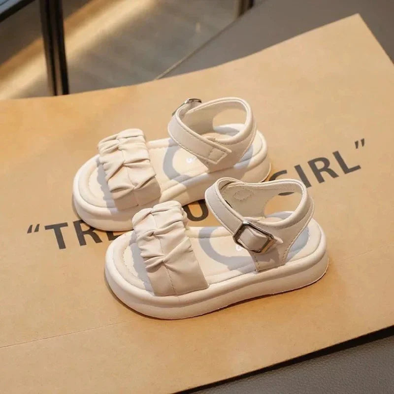 Girls' Elegant Sandals - Versatile & Stylish For Indoor/Outdoor, Beach-Ready Princess Shoes , Breathable & Lightweight