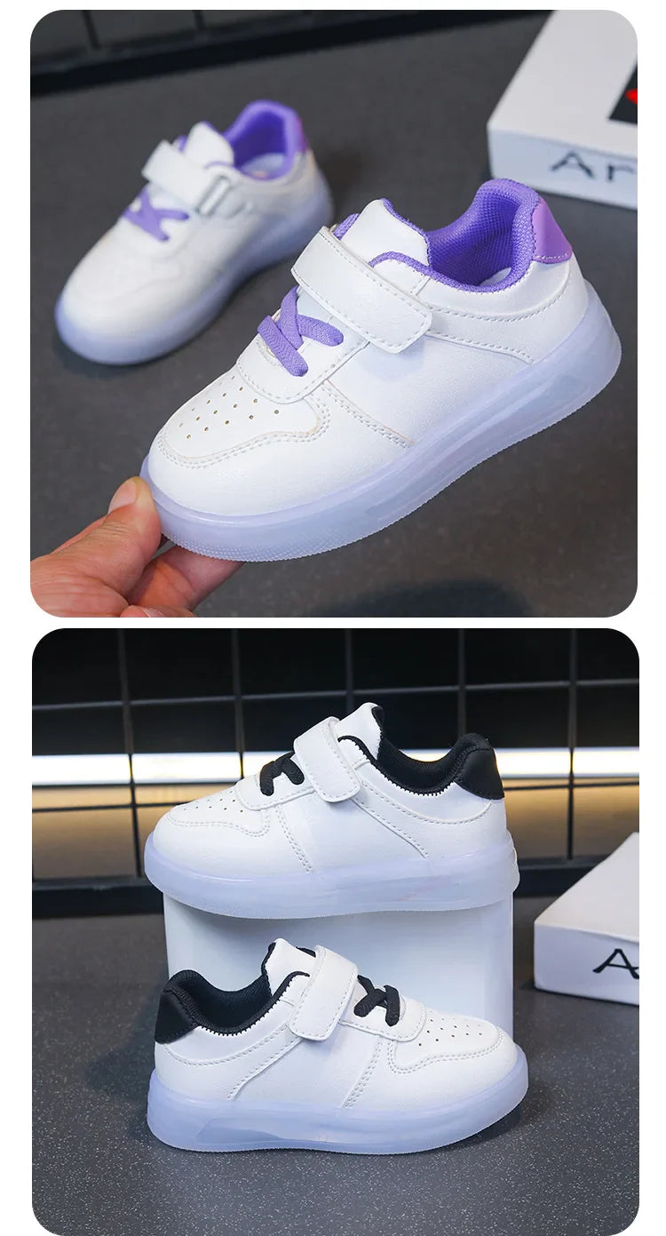 Zapatos Fashion Girls' Sneakers 2025 Spring New Kids Luminous Shoes Breath Boys Shoes Anti Slip Girls Casual Shoe Кроссовки