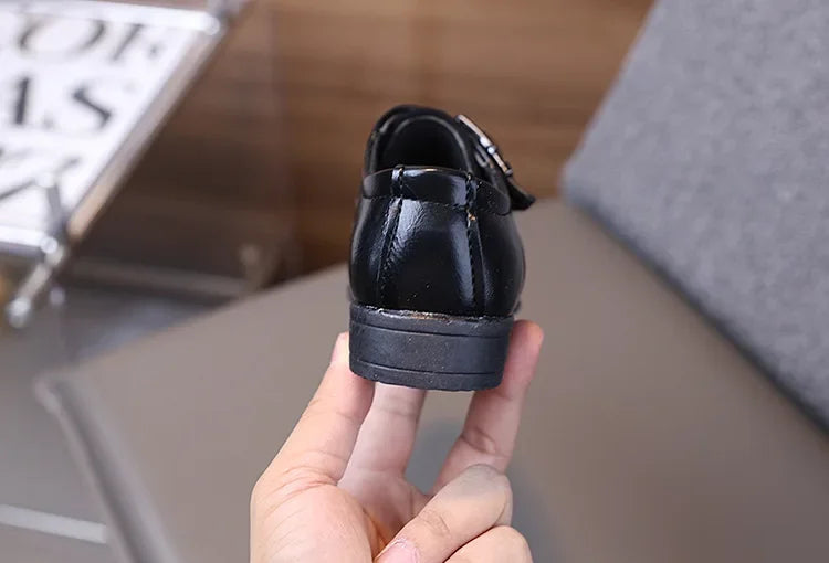 New Boy School Leather Shoes Pointed-toe Kids Formal Uniform Performance Loafers Fashion Versatile Children's Causal Low-heels