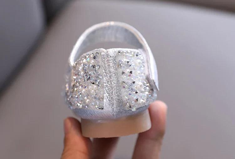 Girl's Princess Shoes Summer Glimmer Round Toe Party Dance Flat Shoe for Girls Spring Size 21-36 Infant Children Mary Janes
