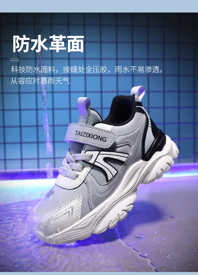 Kids Sneakers Casual Sports Shoes for Children 2025 New Design PU Leather Sneakers Boys Fashion Printed Running Shoes Trainers