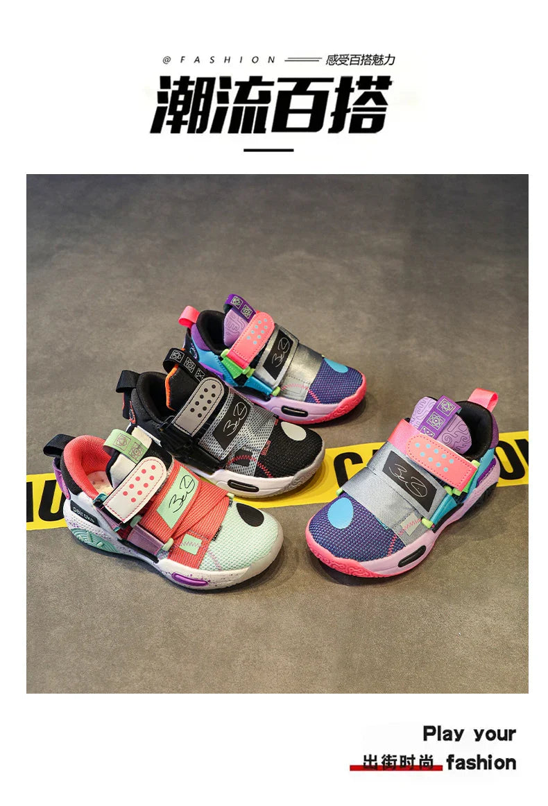 2026 New Children's Basketball Shoes For Boys Girls Non-slip Kids Sport Shoes Lightweight Outdoor Sneakers Trainers Footwear