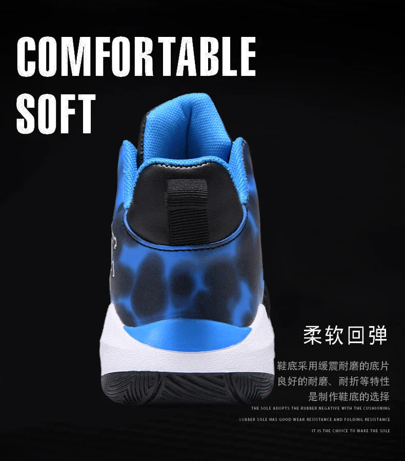 Boys Brand Mesh Basketball Shoes 8 Kids Sneakers Thick Sole Non-slip Children Sports Shoes Child Boy Basket Trainer Shoes Girls