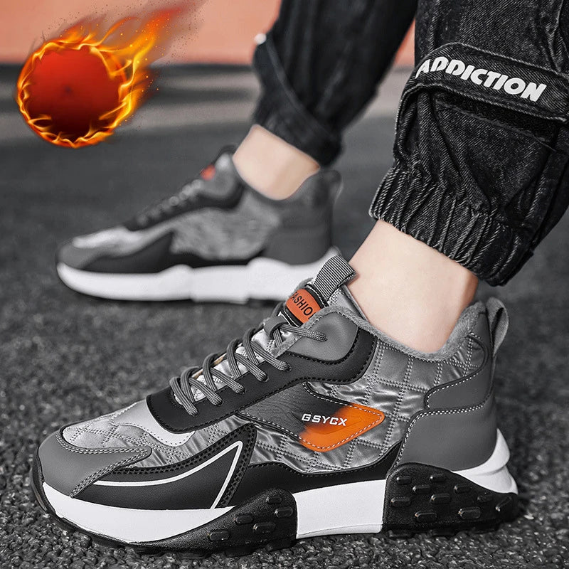 2025 New Sneakers Shoes for Men Luxury Platform Male Sneakers High Quality Casual Running Shoes Winter Plus Size Cotton Shoes
