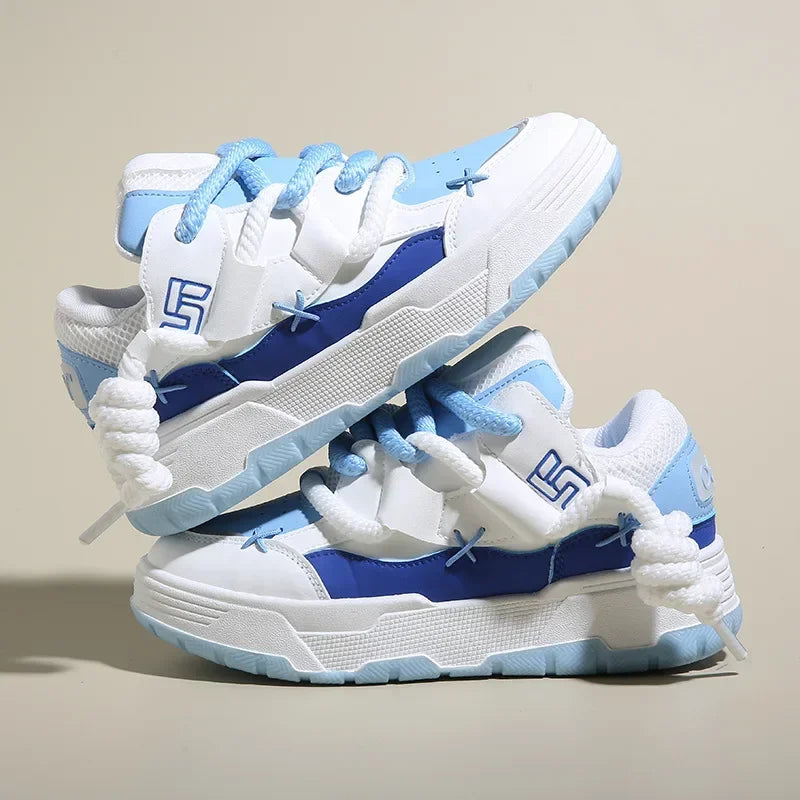 Trendy Women's Men Chunky Sneakers Versatile Casual Thick Soled Board Shoes Female Little White Shoes Walking Shoe Hombre Mujer