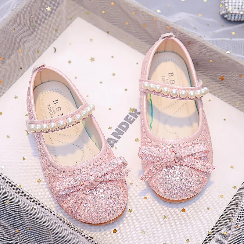 2025 Children Princess Leather Shoes for Girls Autumn New Fashion Korean Style Soft Bottom Anti-slippery Versatile Party Shoes
