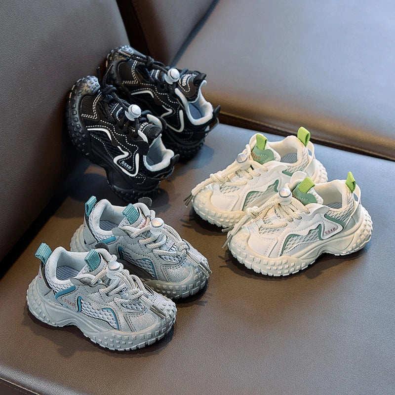 Baby Boys Girls Breathable Mesh Sneakers 2025 New Autumn Toddler Walking Shoes Soft Sole Comfort First Walker Daily Wear Age3-5