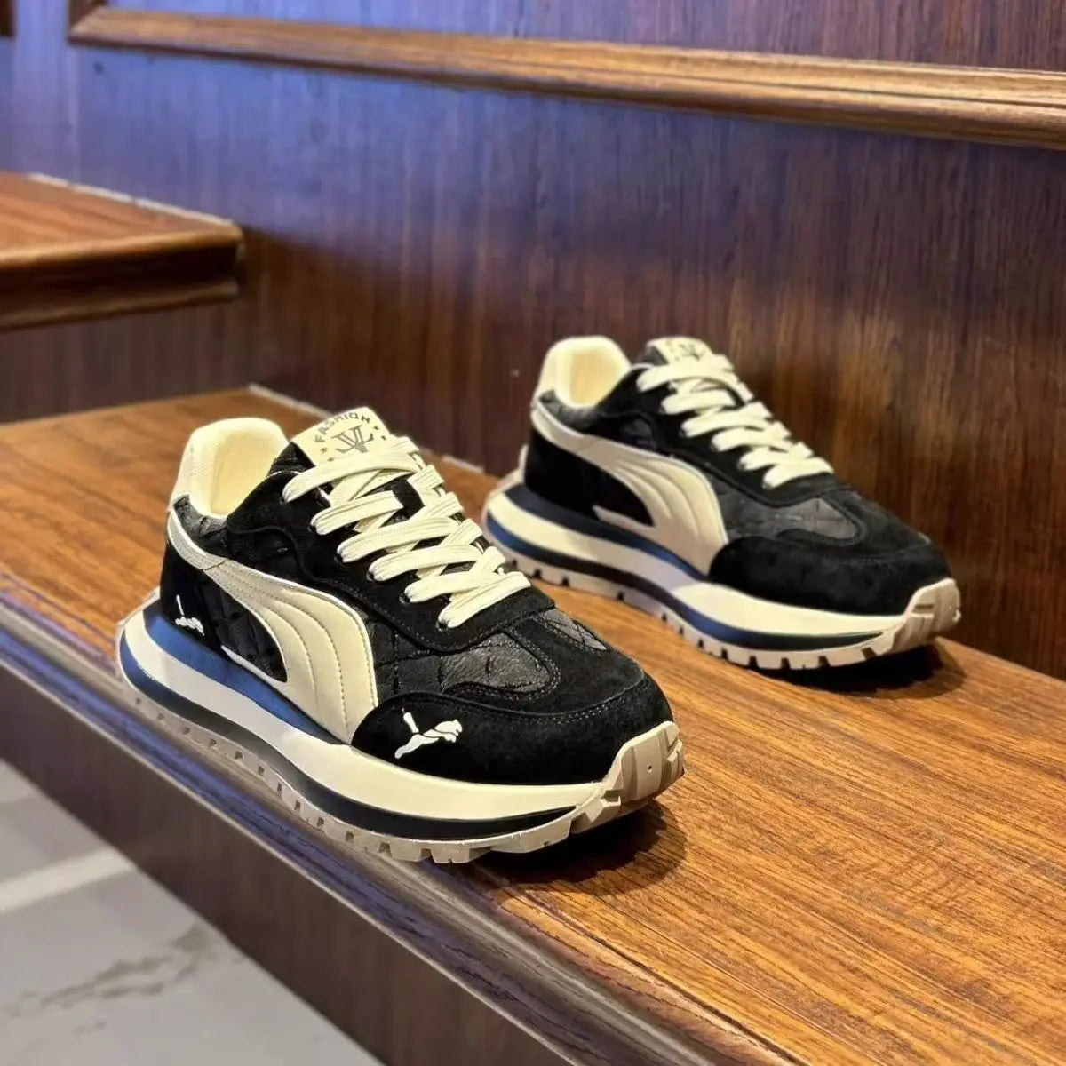 Men's Sneakers Shoes for Men Platform Sports Shoes Sports and Leisure Casual Sneaker Non-slip Fashion Wear-resistant Loafers(Available)