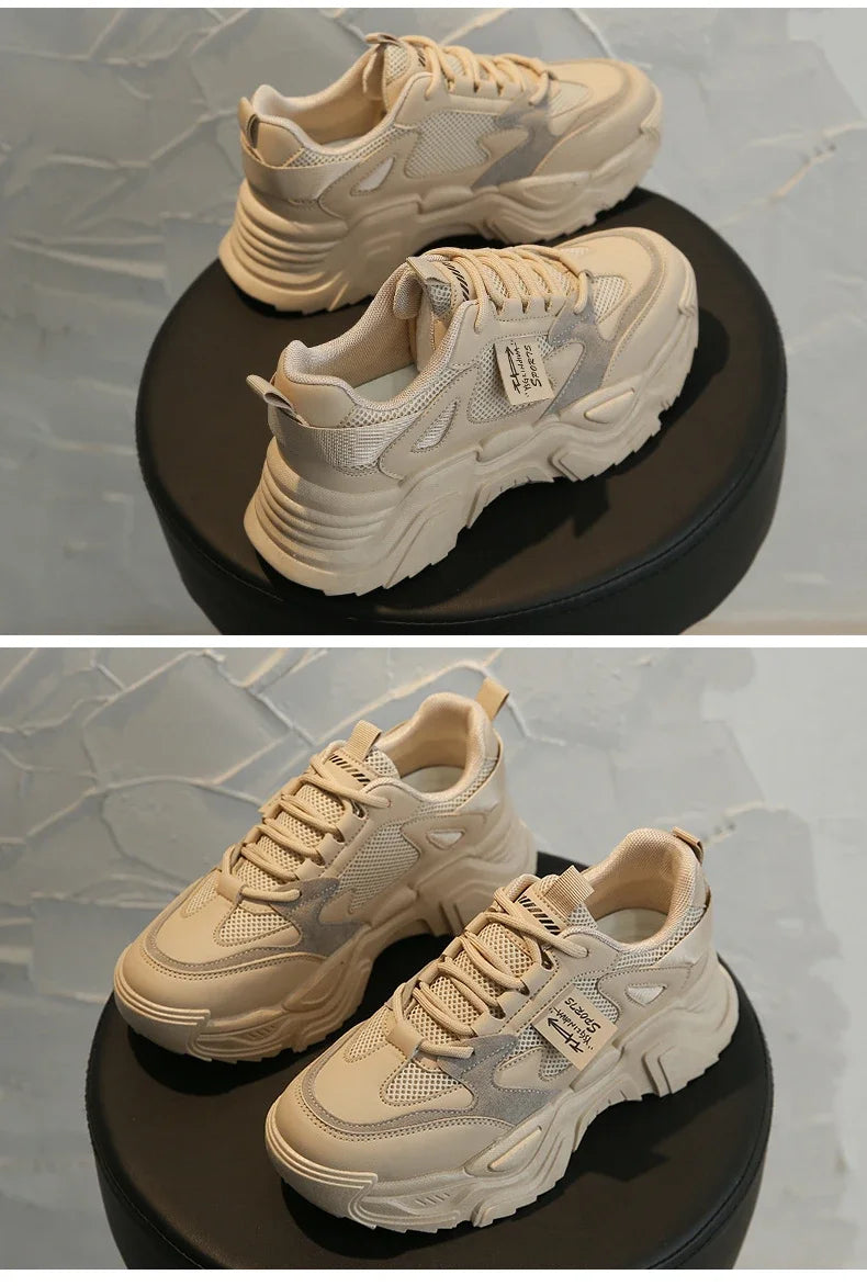 Womens Shoes  Fashion Trend Breathable Mesh Sneakers Women Comfortable Soft Bottom Casual Platform Shoes Zapatos Mujer