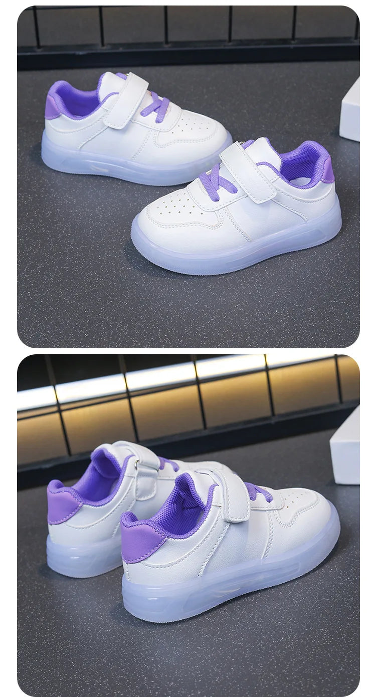 Zapatos Fashion Girls' Sneakers 2025 Spring New Kids Luminous Shoes Breath Boys Shoes Anti Slip Girls Casual Shoe Кроссовки