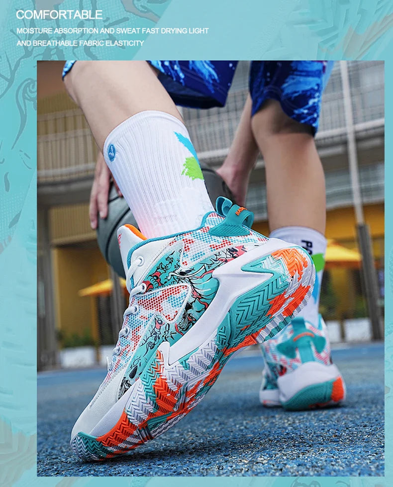 Men Basketball Shoes Unisex Breathable Athletic Light Sports Shoes Trainer Women Outdoor Unisex High Quality Sneakers