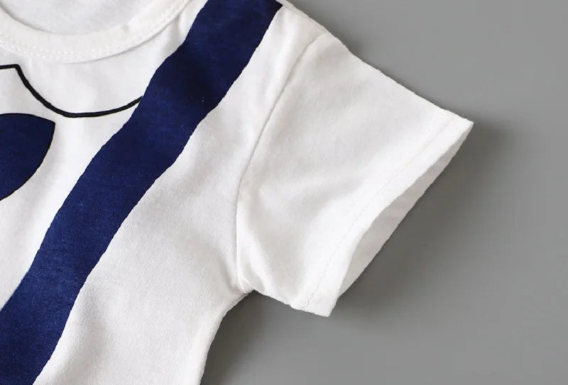 0-2 Years Baby Boys Summer Thin Cartoon Rompers Baby Girls Short Sleeve Bodysuit Newborn Infants Jumpsuit New Costume