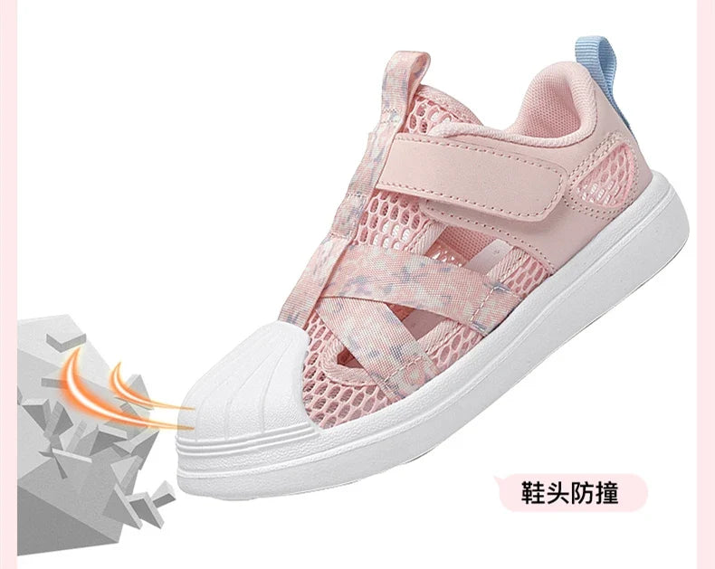 Fashion Children Soft Casual Shoes Girls Light Chunky Air Mesh Sneakers Kid Summer 4 5 6 7 8 Princess Net Sport Footwear Korean