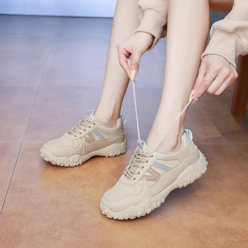 Low-top casual sneakers for women, versatile sports shoes, chunky dad shoes, slip-resistant and durable fashion shoes, KT299-1
