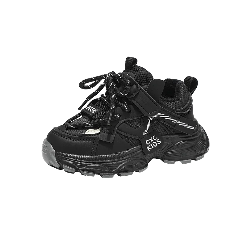 Boys Casual Shoes Non Slip Children Fashion School Walking Running Shoes Sport Kids Leather Sneakers Four Season Size 27-37