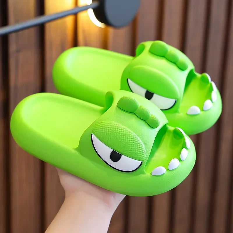 New Children's Slippers Boys Girls Baby Summer Sandal Dinosaur Cartoon Home Indoor Bath Beach Shoes Kids Soft Slip-on Slippers