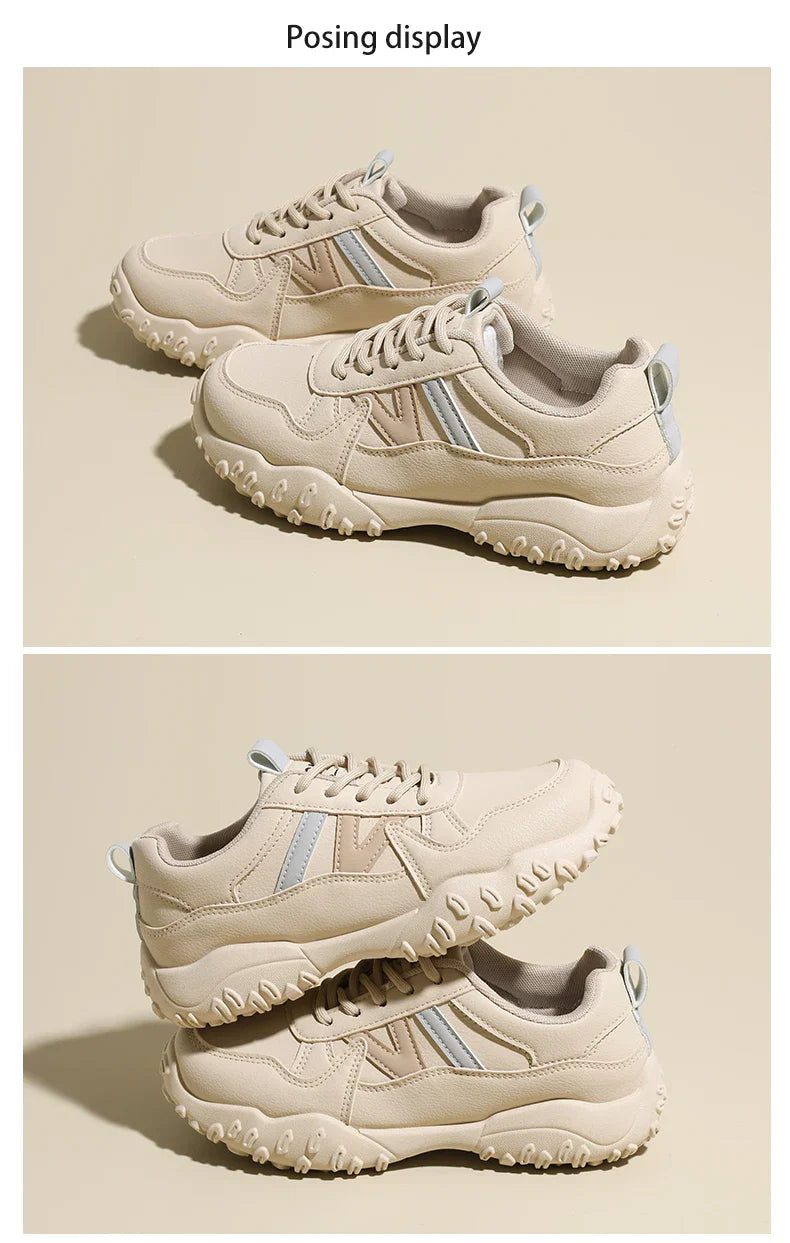 Low-top casual sneakers for women, versatile sports shoes, chunky dad shoes, slip-resistant and durable fashion shoes, KT299-1