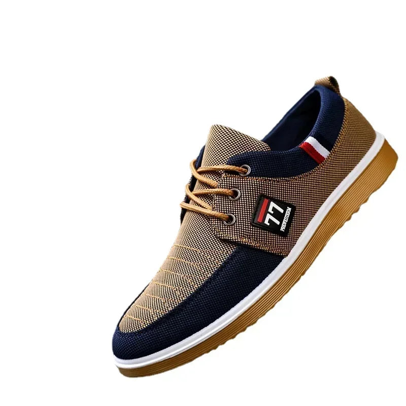 Sneakers Shoes for Men Canvas Shoes Breathable Beef Tendon Bottom Casual Vulcanized Shoes Work Footwear Tenis Masculino2024 (Available)
