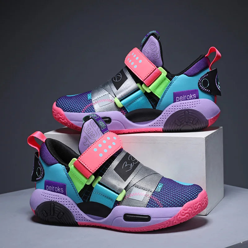 New Brand Children's Basketball Shoes For Boys Girls Non-slip Kids Sport Shoes Lightweight Outdoor Sneakers Trainers Footwear