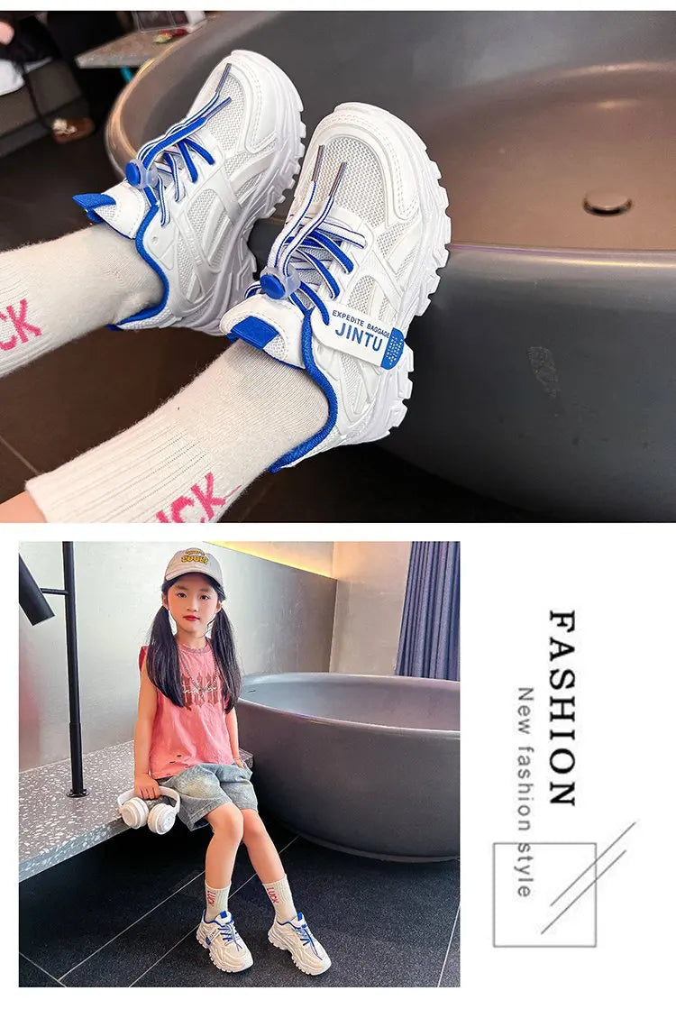 Children Mesh Sneakers Kids Boys Girls Lightweight Casual Sports Running Shoes New Arrival Soft Sole Summer Breathable Tennis