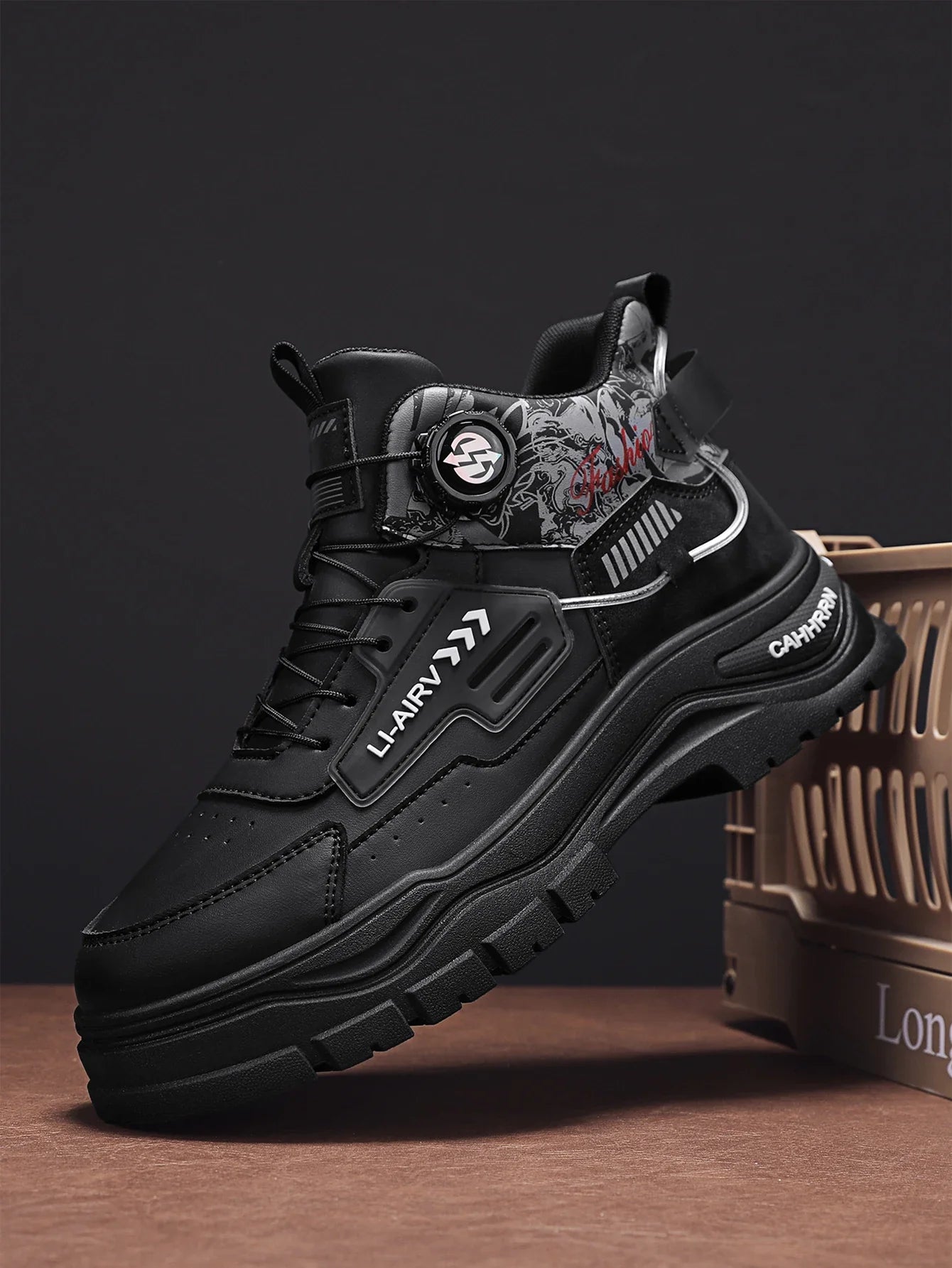 Men's Casual Outdoor Boots Fall Breathable Trendy Versatile Leisure Knob Board Shoes Anti-slip Riding Fashion Sneakers  (Available)