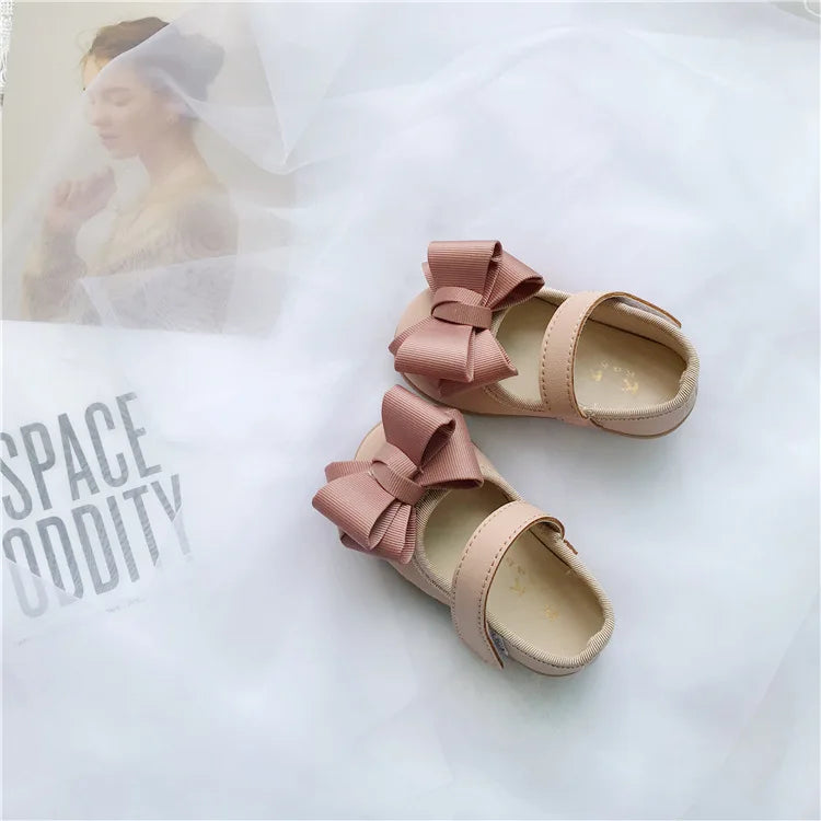 Baby Girls Shoes Toddler Little Girl Mary Jane Dress Shoes PU Anti-slip Soft for Kids Girl Party Bowknot Princess Shoes