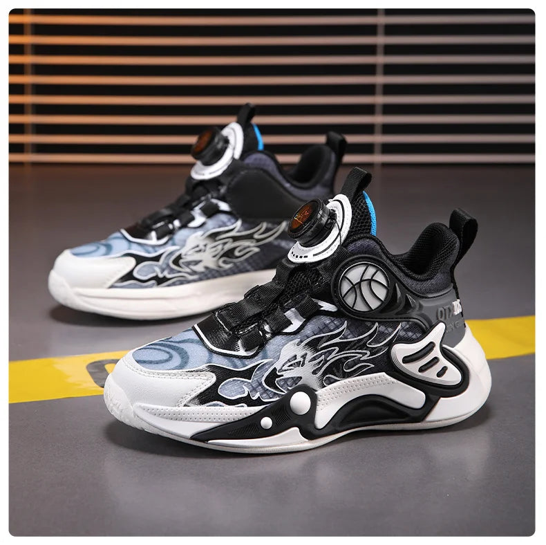 Kids Sneakers Fashion Basketball Shoes for Children Boys Breathable Mesh Sneakers Casual Sports Shoes New Design Trainers