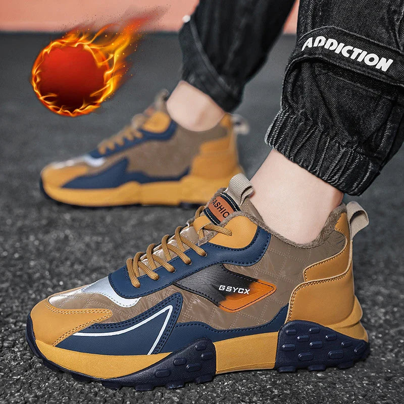 2025 New Sneakers Shoes for Men Luxury Platform Male Sneakers High Quality Casual Running Shoes Winter Plus Size Cotton Shoes