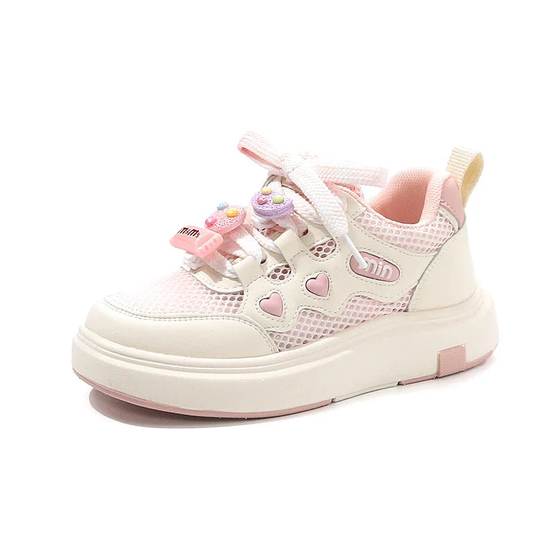 Girls' mesh shoes Spring and Autumn new children's sports shoes mesh breathable girls' casual shoes board shoes