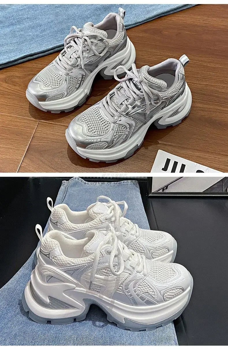 Athletic Woman Footwear 2025 New Sneakers Sports Designer Luxury Vulcanized Shoe Trends On Sale Mesh Breathable Shoes for Women