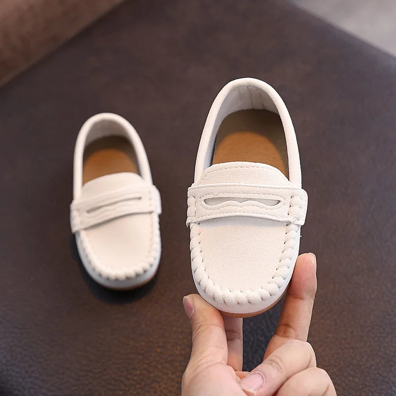 Children Moccasin Shoes Boys Flats Loafers Non-slip Tassels Cute Kids Casual Leather Shoes Soft Slip-on Pleated Solid Color 2025