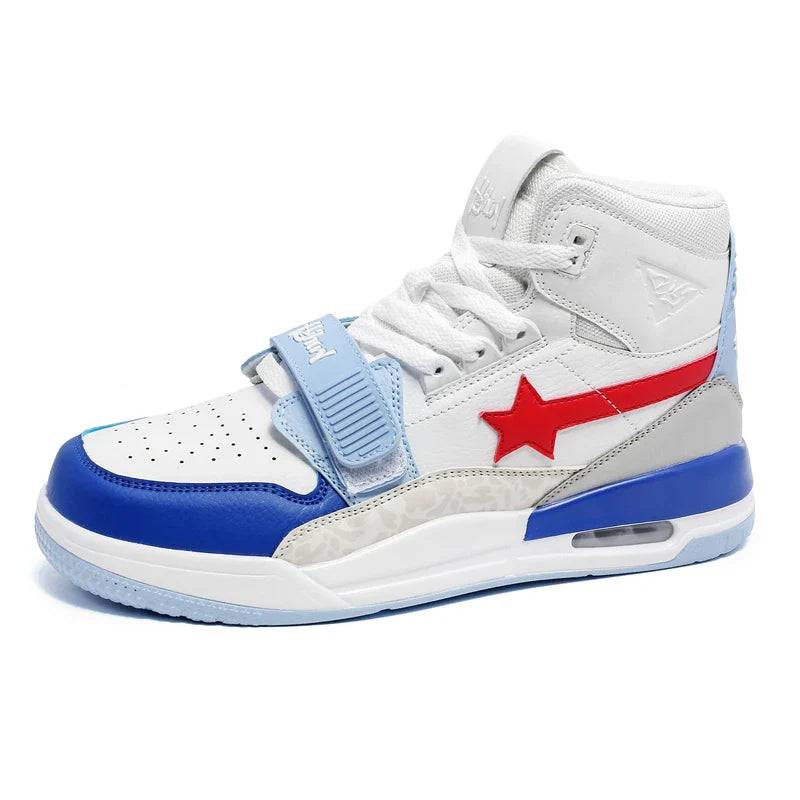 Mens Casual Sneakers High-tops Sneakers Trendy Boys Basketball Sports Tennis Shoes Outdoor Off-road Shoes Couple Sneakers