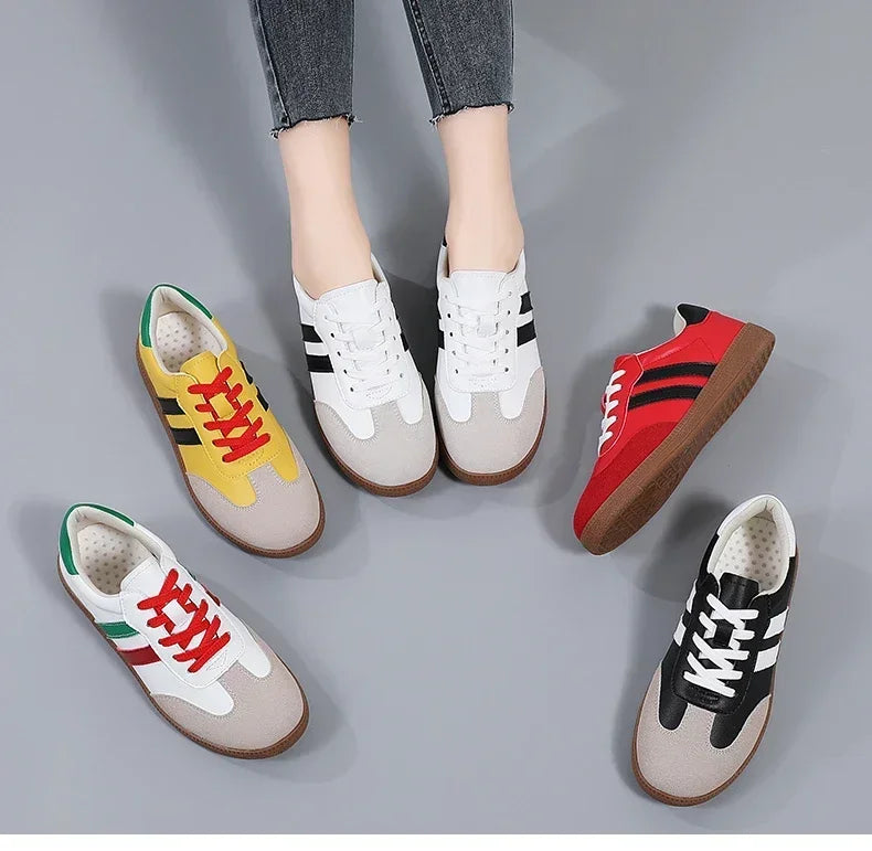 Women Sneakers Fashion Shoes Spring Trend Casual Flats Sneakers Female New Fashion Comfort White Vulcanized Platform Shoes 2024