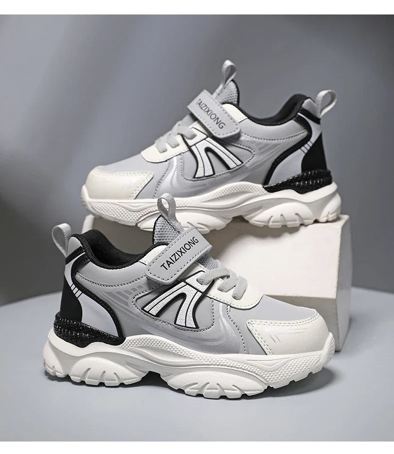 Kids Sneakers Casual Sports Shoes for Children 2025 New Design PU Leather Sneakers Boys Fashion Printed Running Shoes Trainers