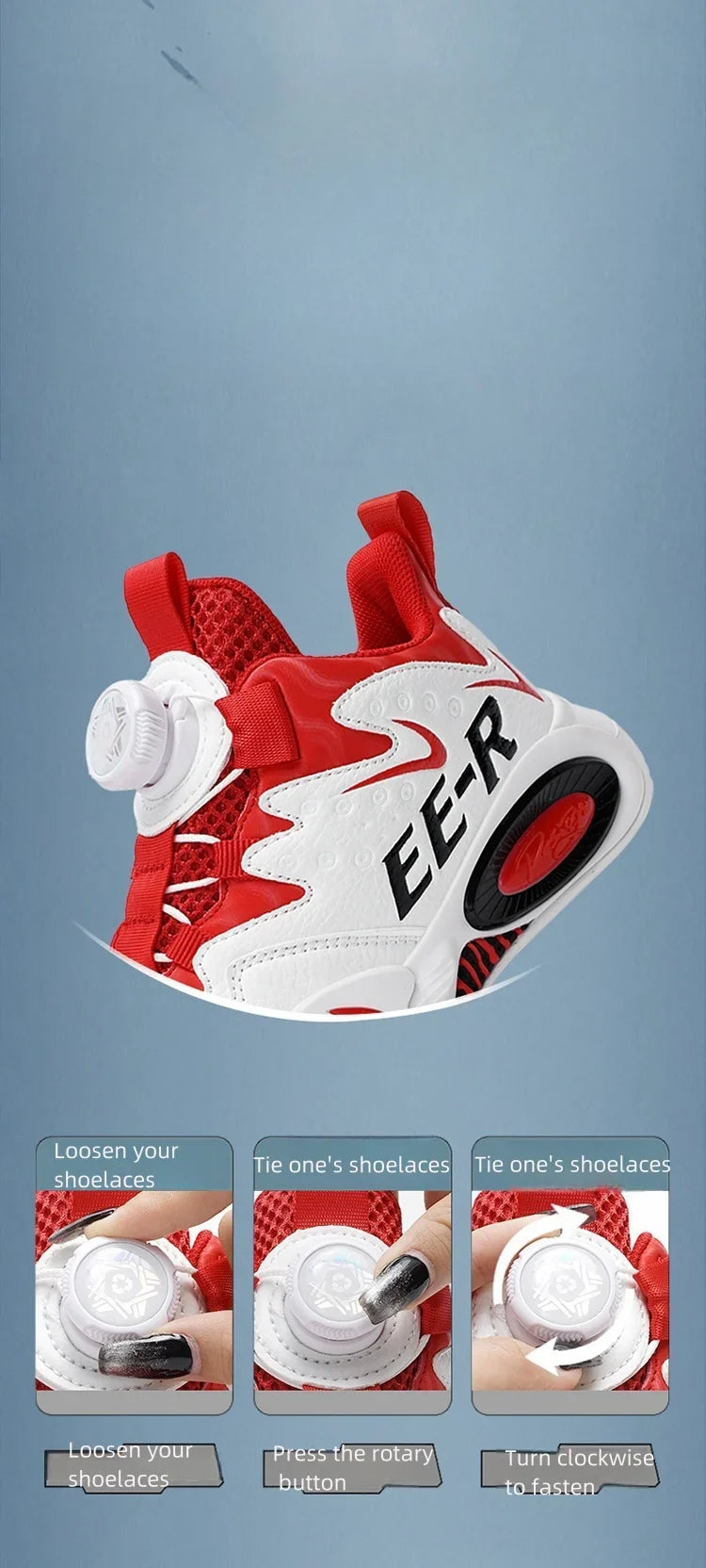 Boys' fashion knob sneakers comfortable platform children's casual shoes breathable non-slip outdoor student boy shoes