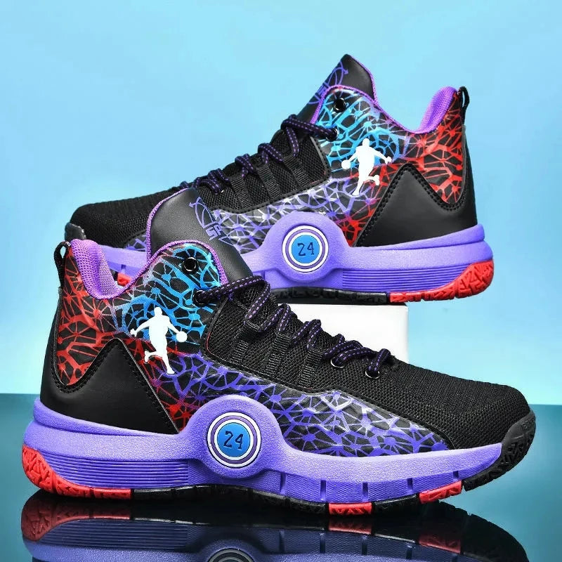 High Quality Basketball Shoes Men Sneakers Boys Basket Shoes Autumn High Top Anti-slip Outdoor Sports Shoes Trainer Male Summer
