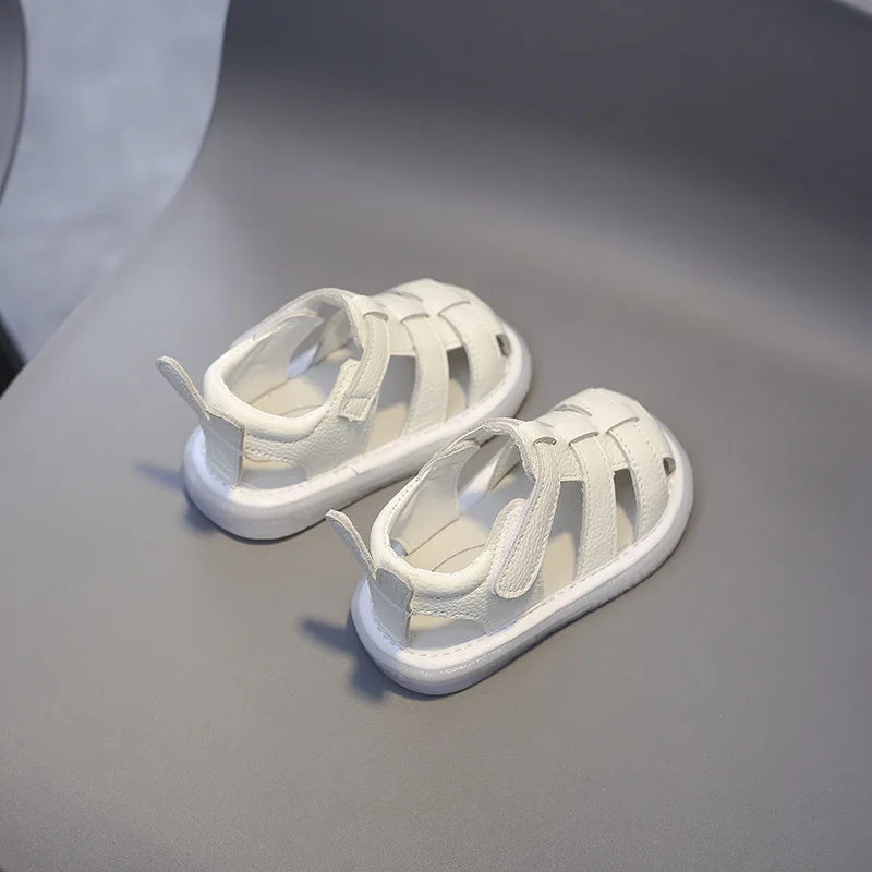 Baby Girls Genuine Leather Sandals Boys Summer Shoes Infant Toddler Shoes Non-slip Soft-soled Kids Children Casual Beach Sandals