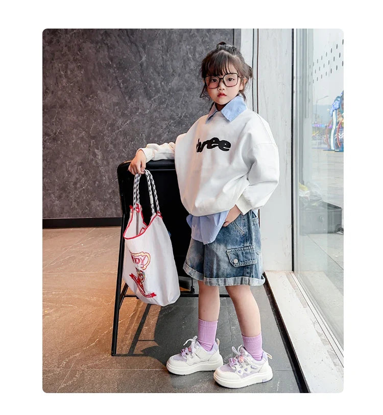 Girls' mesh shoes Spring and Autumn new children's sports shoes mesh breathable girls' casual shoes board shoes