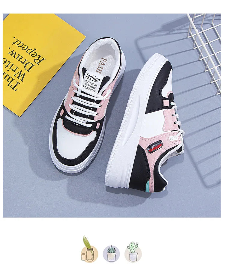 Women Sneakers PU Leather Women's Shoes White Platform Casual Sneaker Spring Summer Female Board Shoes Flats Ladies Trainers